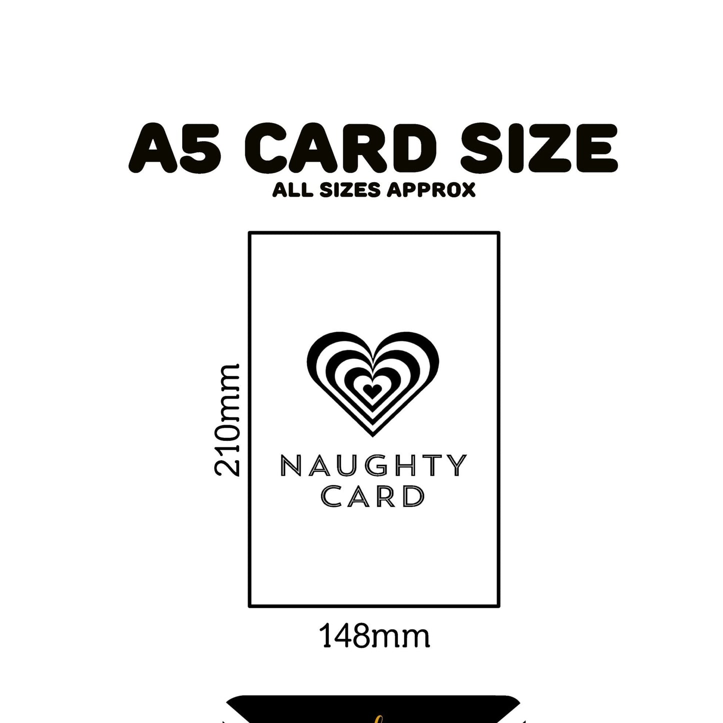 Naughty Card Card Size chart