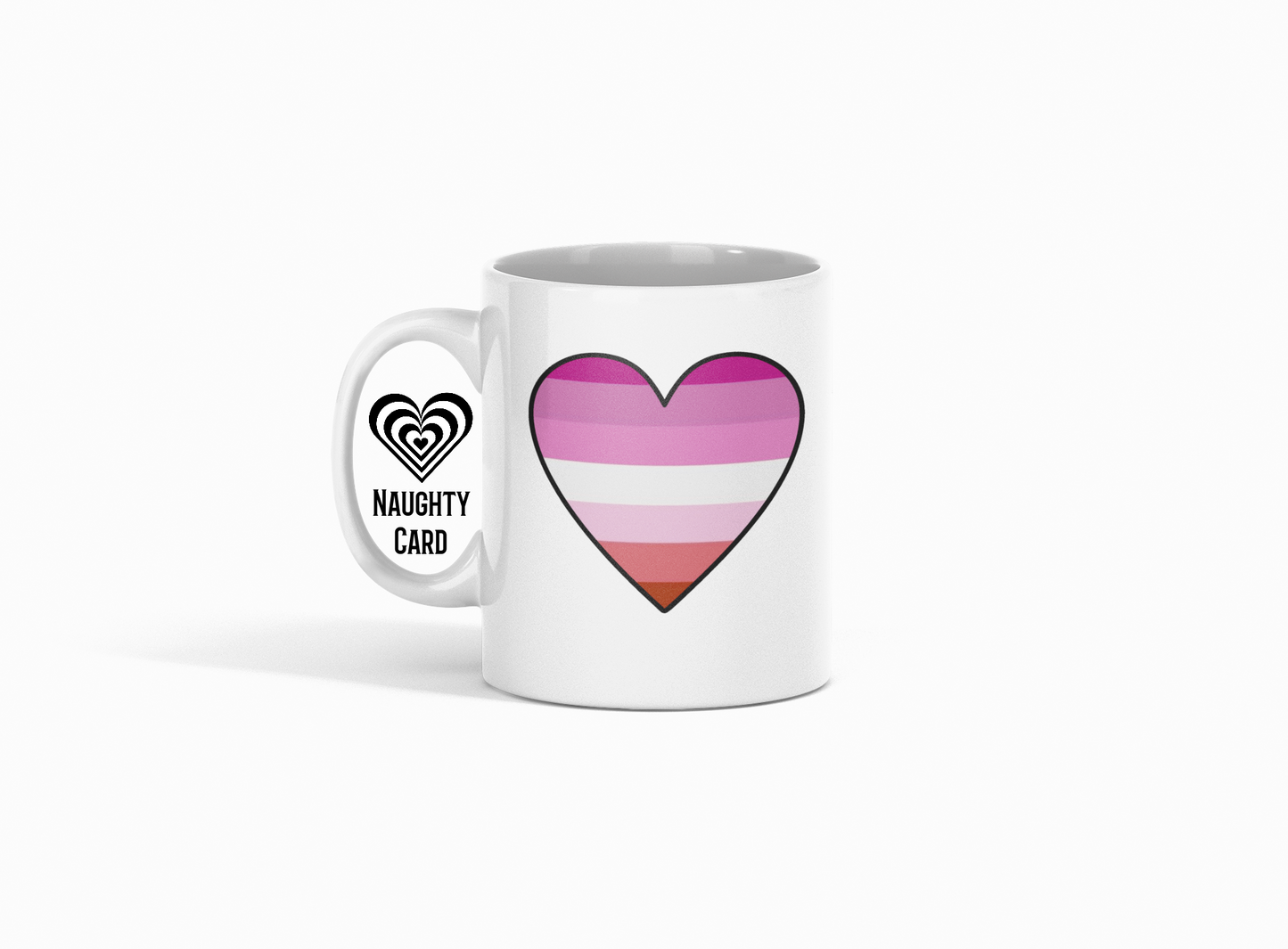 Pink Lesbian Heart Mug