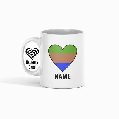 Sapiosexual Pride Mug, White mug On Plain White Background