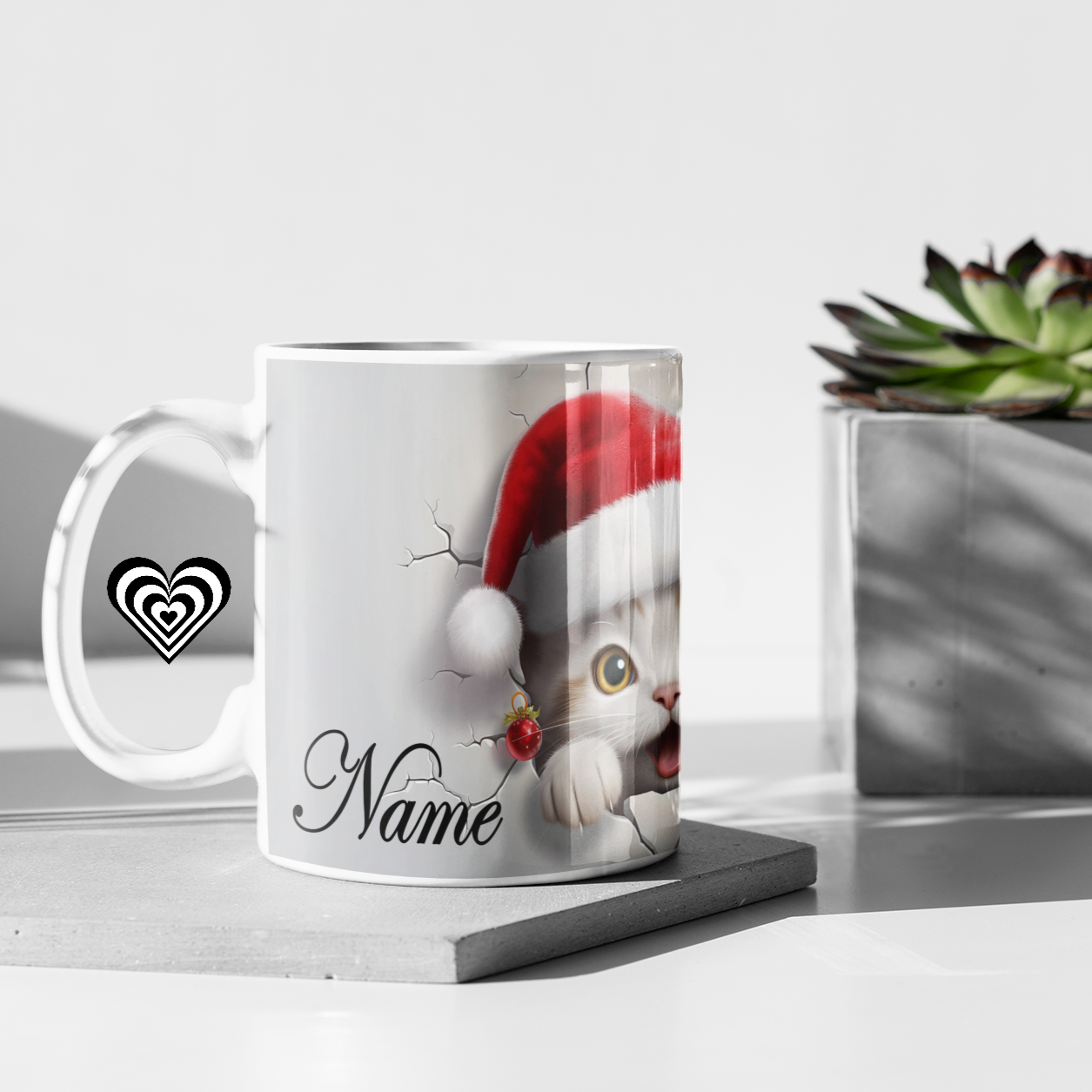 Christmas Kitty 3D Mug