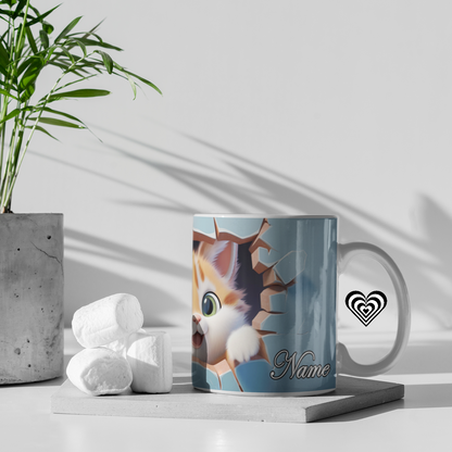 Cute Cat 3D Mug