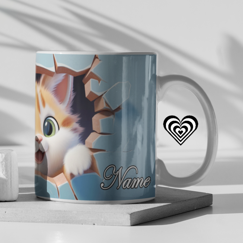 Cute Cat 3D Mug