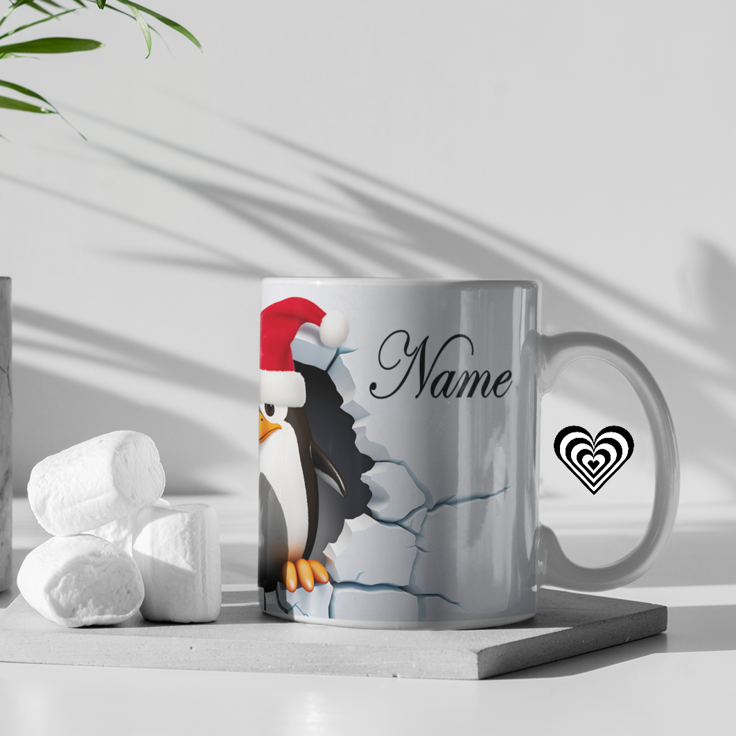 Penguin Christmas 3D Mug