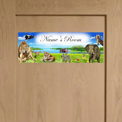 Wild Metal Door Sign