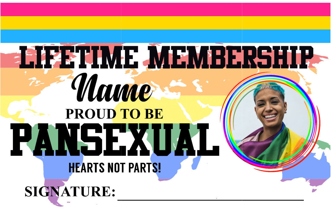 Pansexual Card, LGBTQ Membership Card