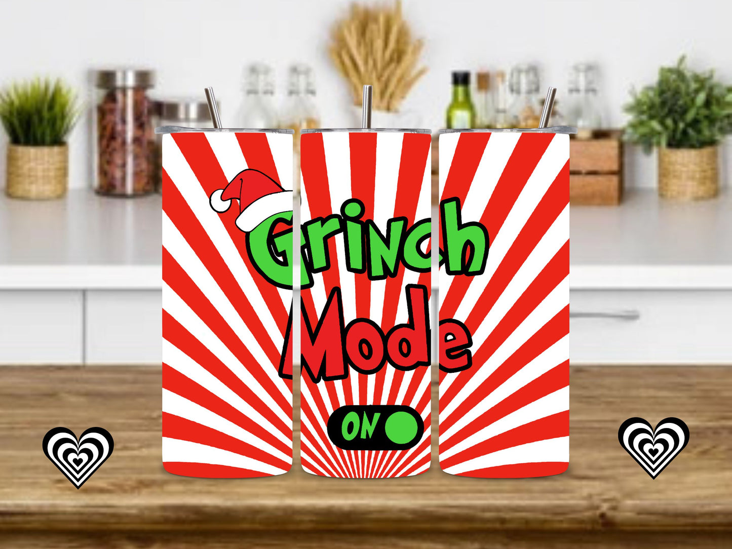 Grinch Mode Thermal Skinny Tumbler