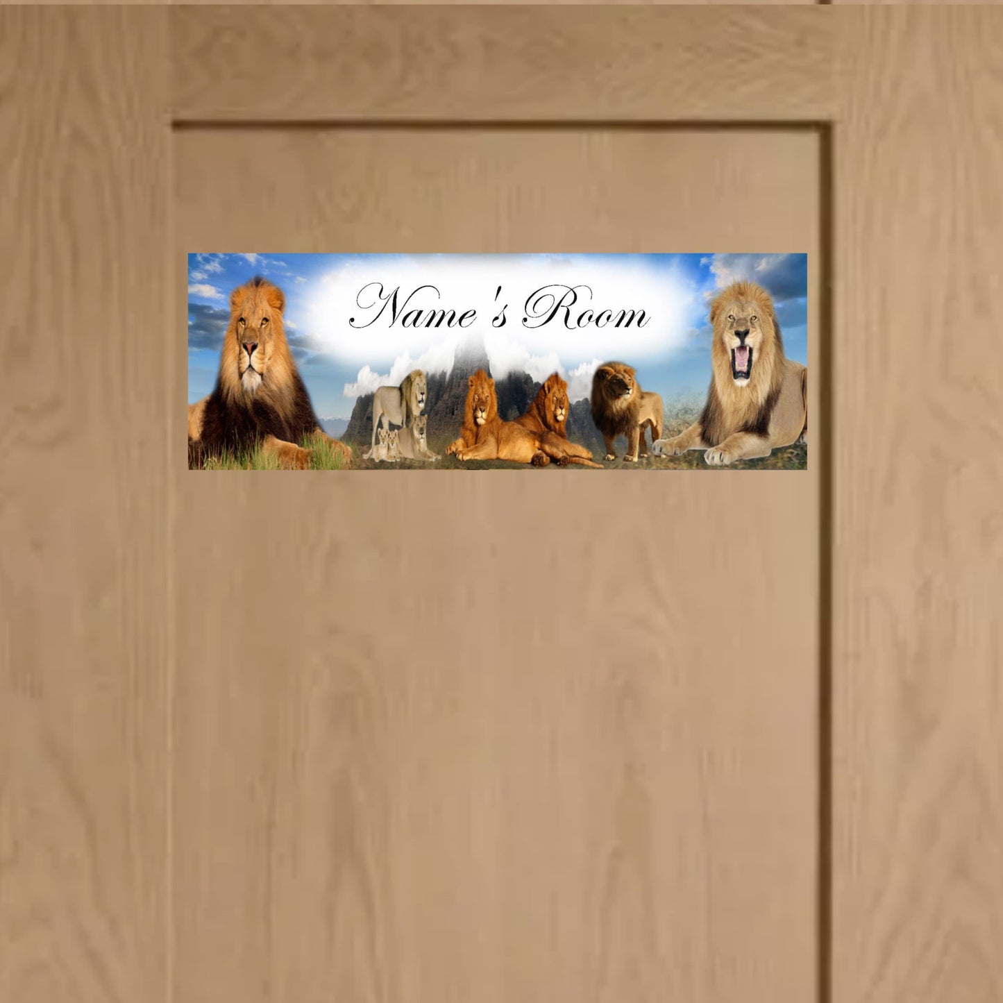 Lion Metal Door Sign