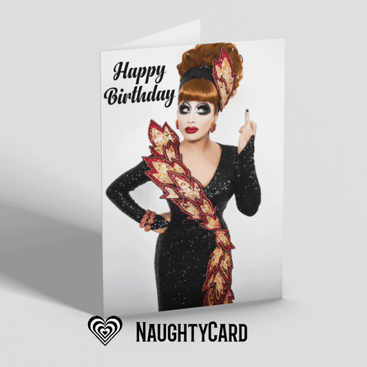 Bianca Del Rio Birthday Card From NaughtyCard  Front View