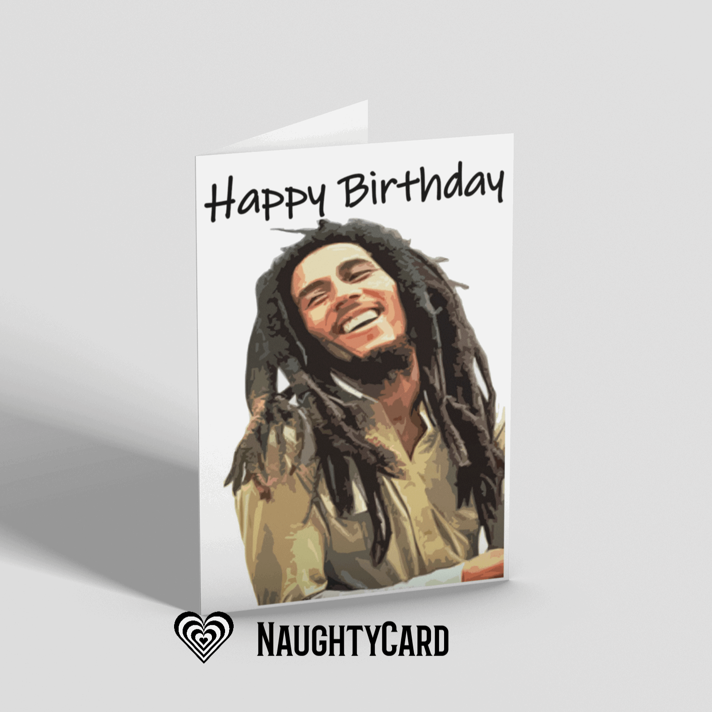 Bob Marley Birthday Card Colour from NaughtyCard