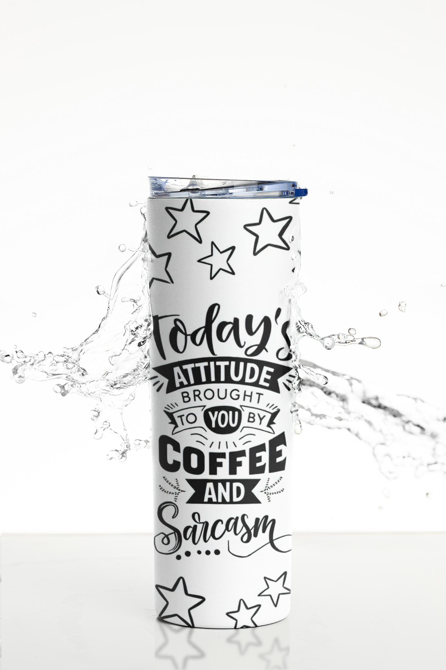 Coffee and Sarcasm Thermal Skinny Tumbler