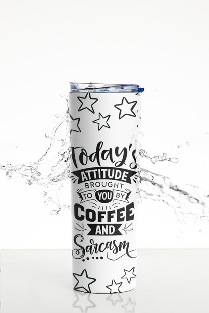 Coffee and Sarcasm Thermal Skinny Tumbler