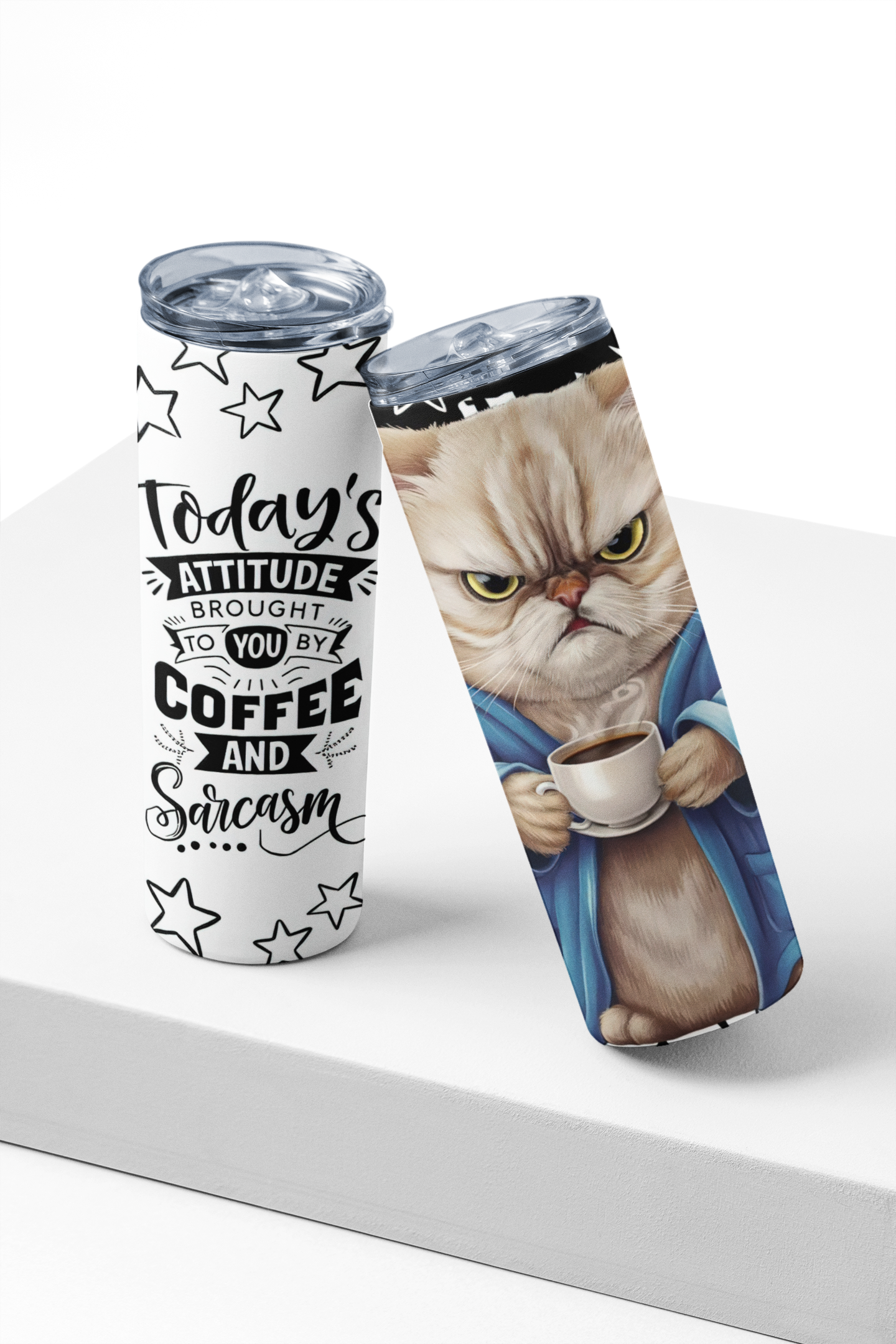 Coffee and Sarcasm Thermal Skinny Tumbler