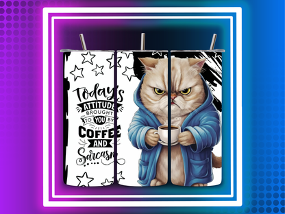 Coffee and Sarcasm Thermal Skinny Tumbler