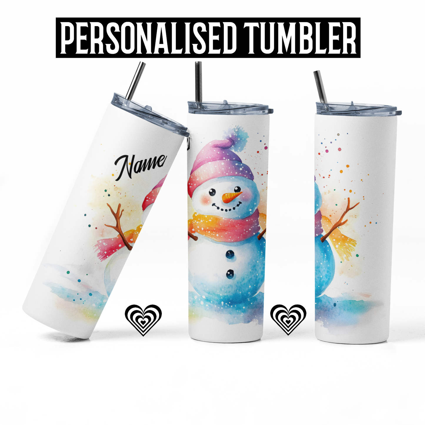 Snowman Thermal Skinny Tumbler