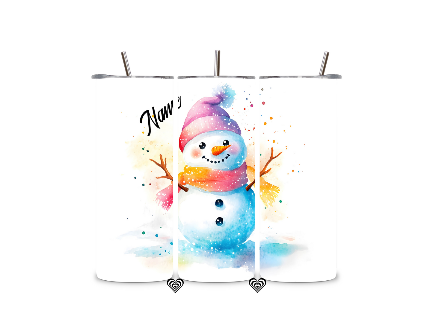 Snowman Thermal Skinny Tumbler