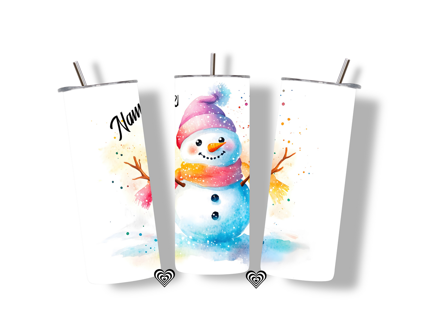 Snowman Thermal Skinny Tumbler