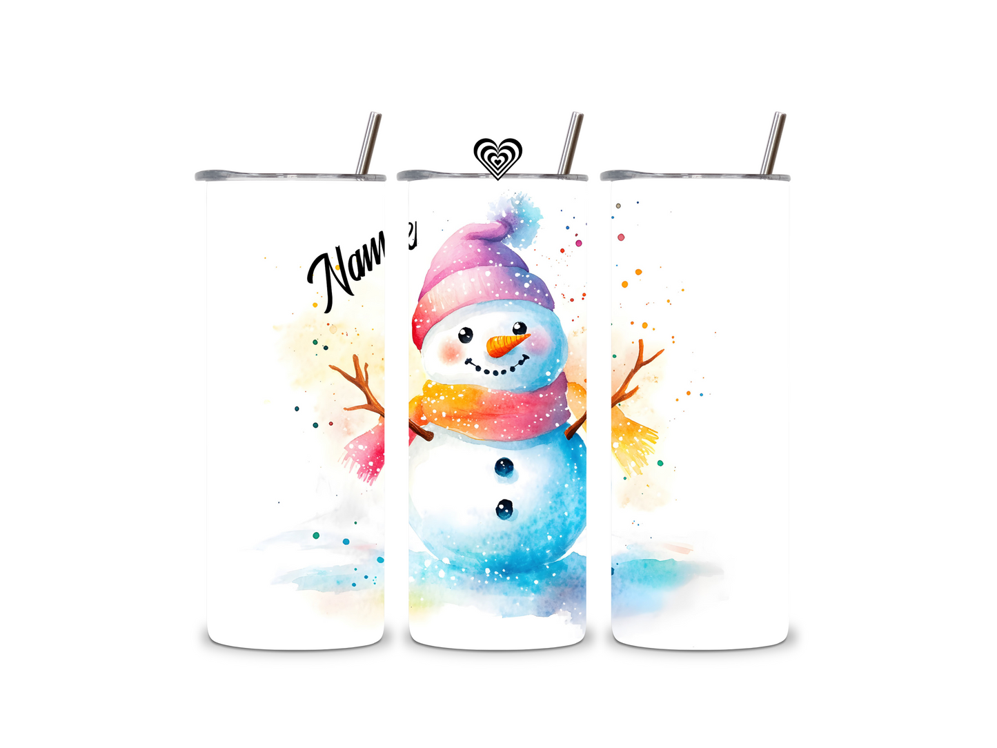 Snowman Thermal Skinny Tumbler