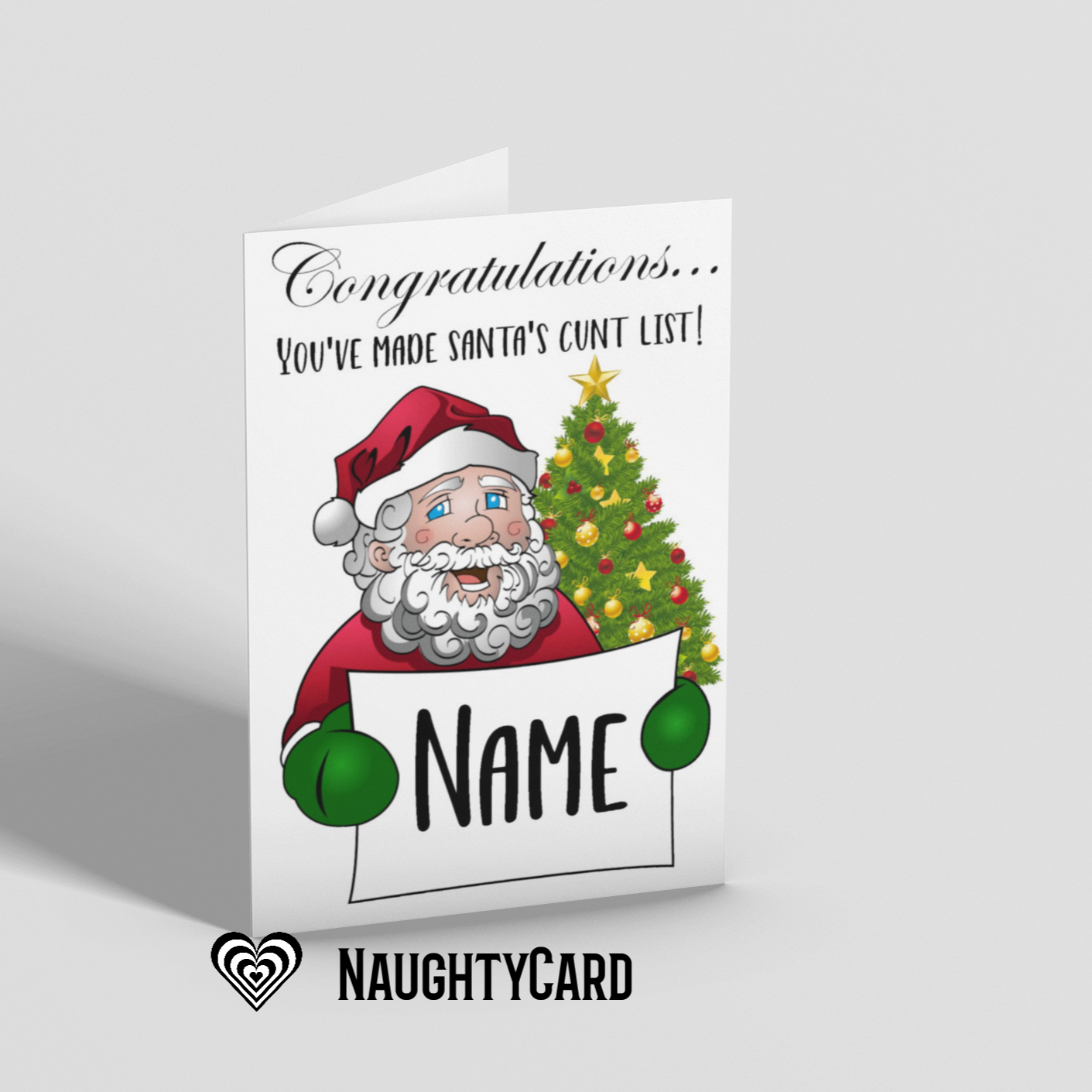 Naughty Card Rude Christmas Card Swearing C bomb