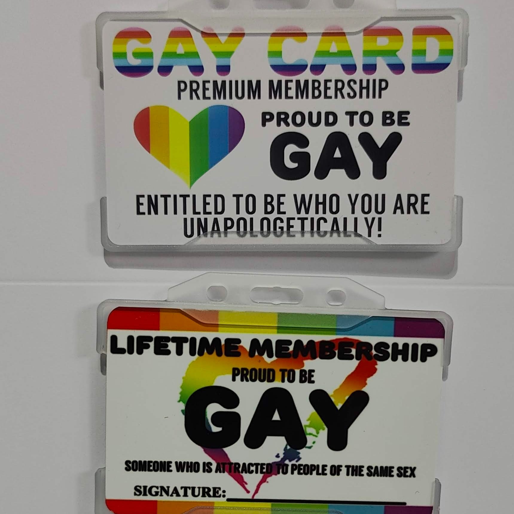 Gay membership cards from NaughtyCard