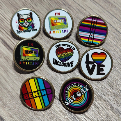 Mystery Gay Pride Pin