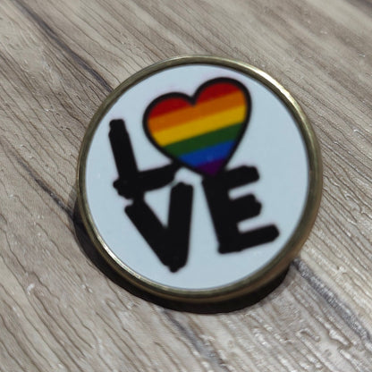 Gay Love Gay Pride Pin from NaughtyCard -