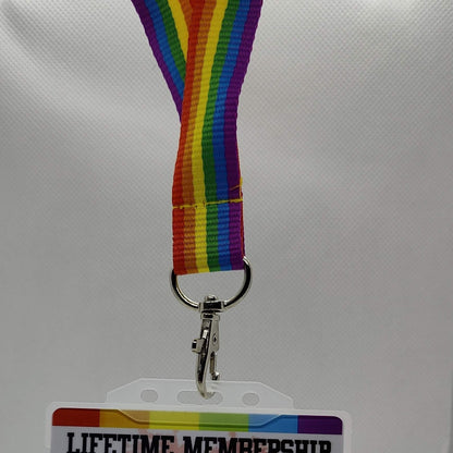 Gay Pride Lanyard from Naughty Card - on a plain white background