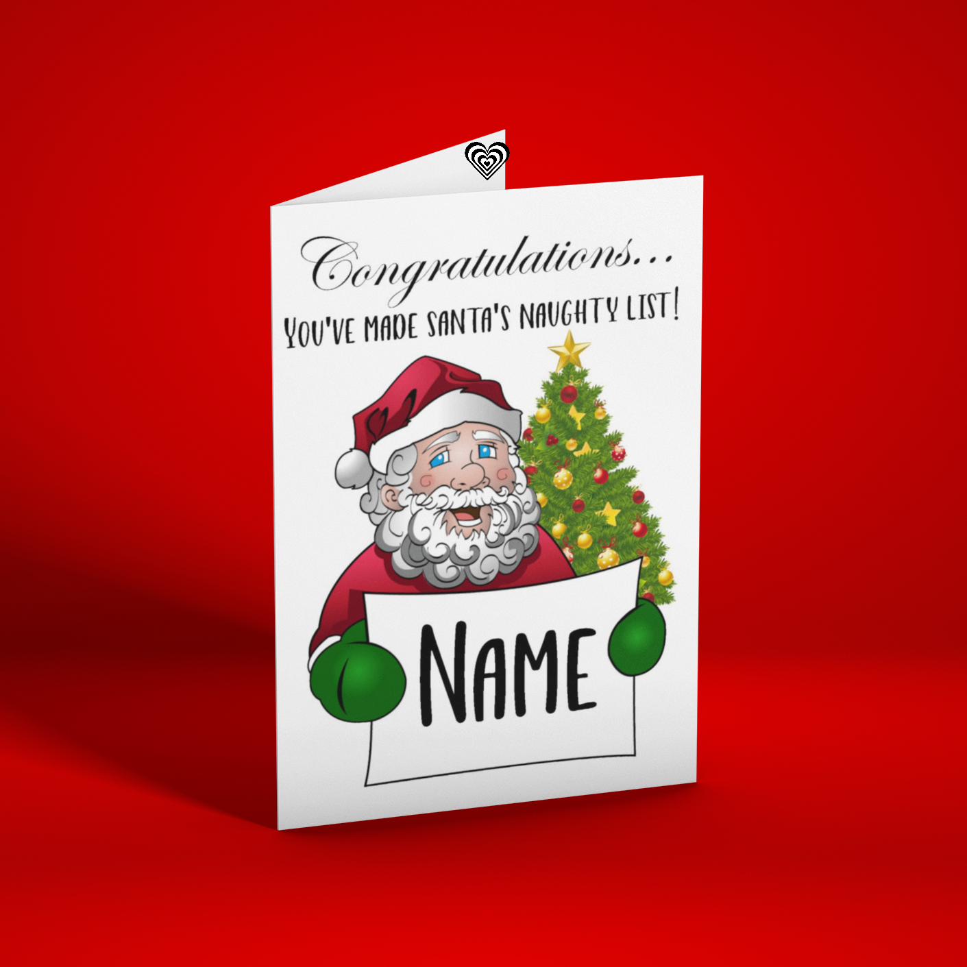 Naughty List Christmas Card