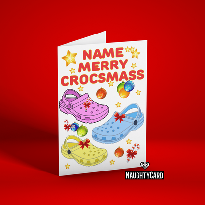 Personalised Funny Christmas Card From Naughty Card