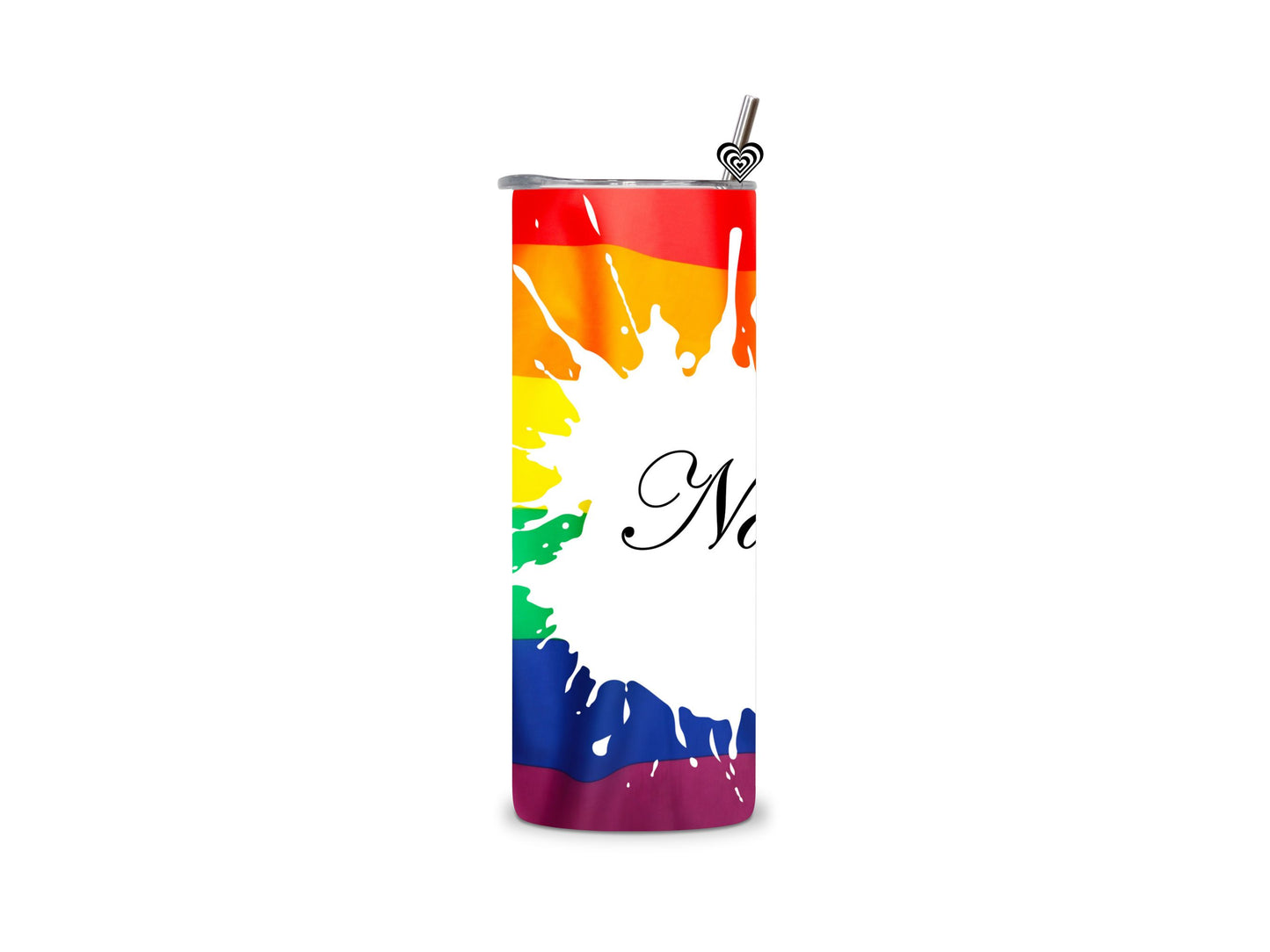 Pride Flag Thermal Skinny Tumbler Personalised