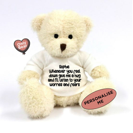 Only bear's are very cute and fluffy. Fantastic idea to have a worry bear to help with children's fears, anxieties and insecurities.