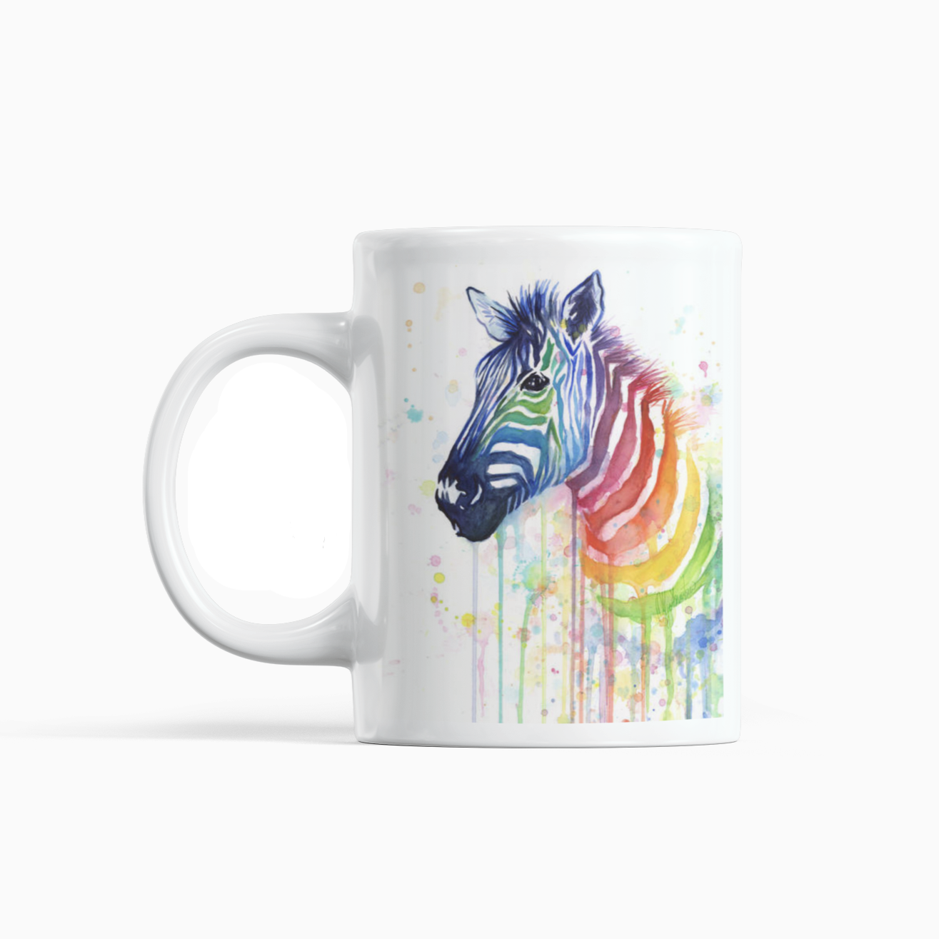 Personalised Water Colour Mug From NaughtyCard. Watercolour animal mug. 