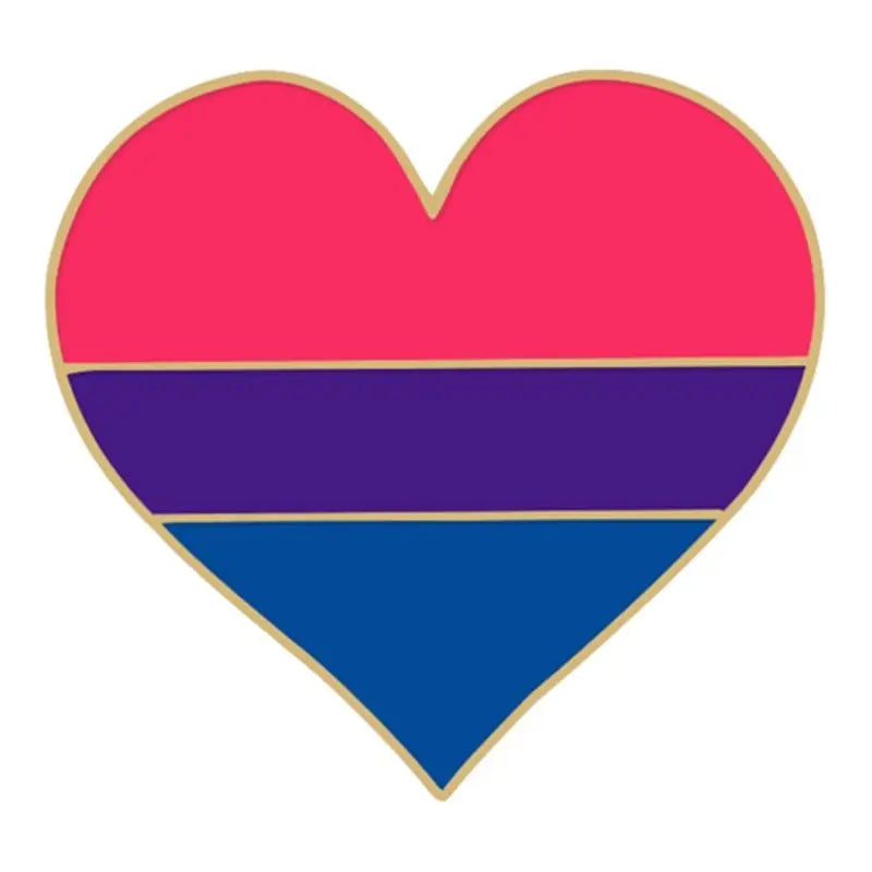 Bisexual Flag Heart Pride Badge