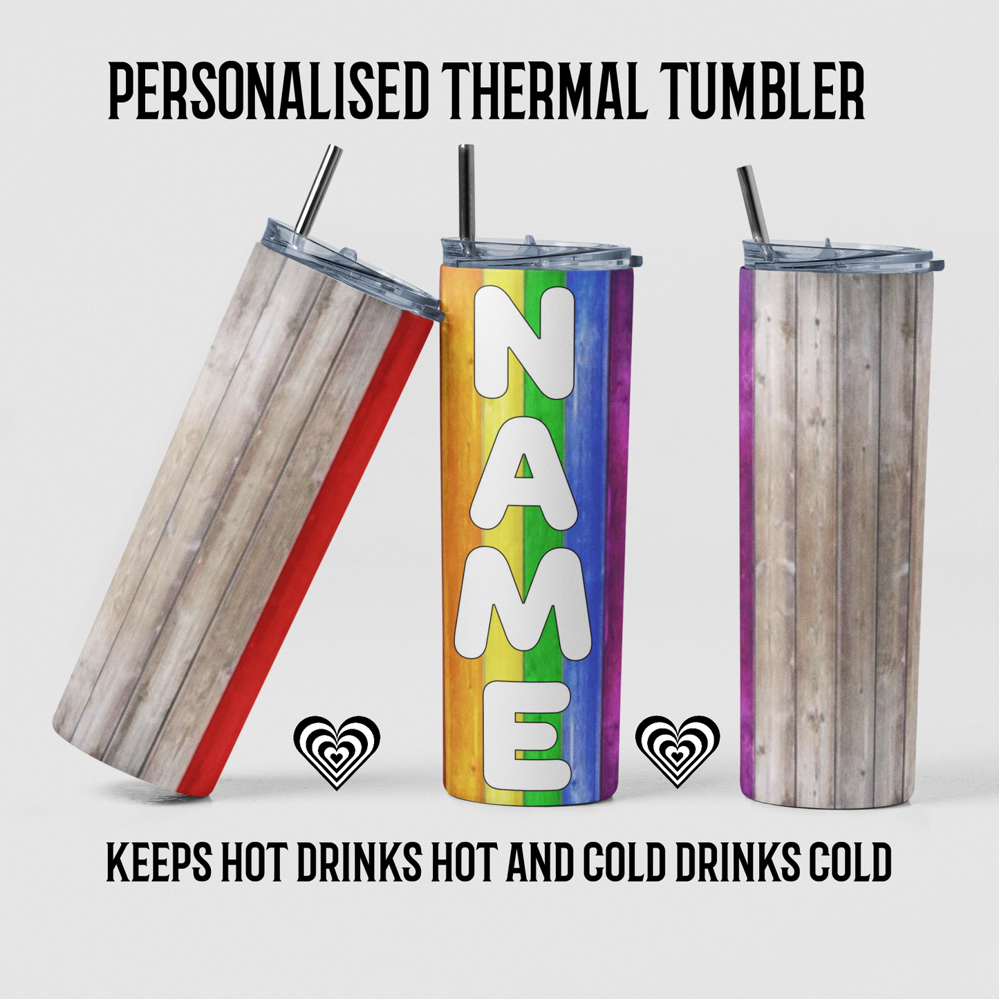 Pride Thermal Skinny Tumbler Personalised