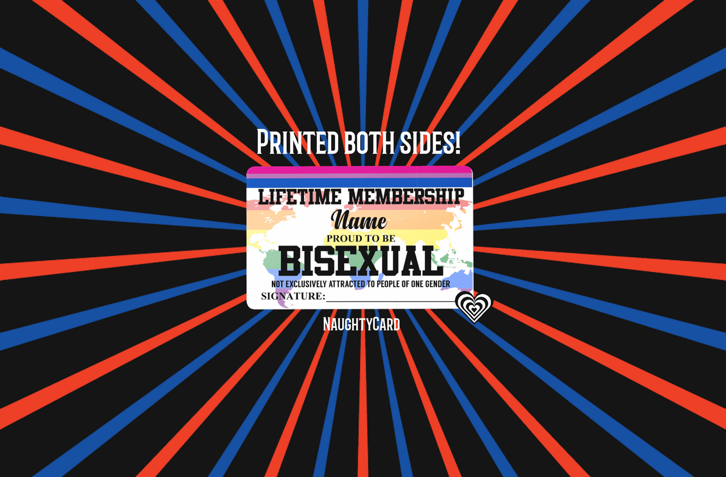 Bisexual Card, LGBTQ Membership Card