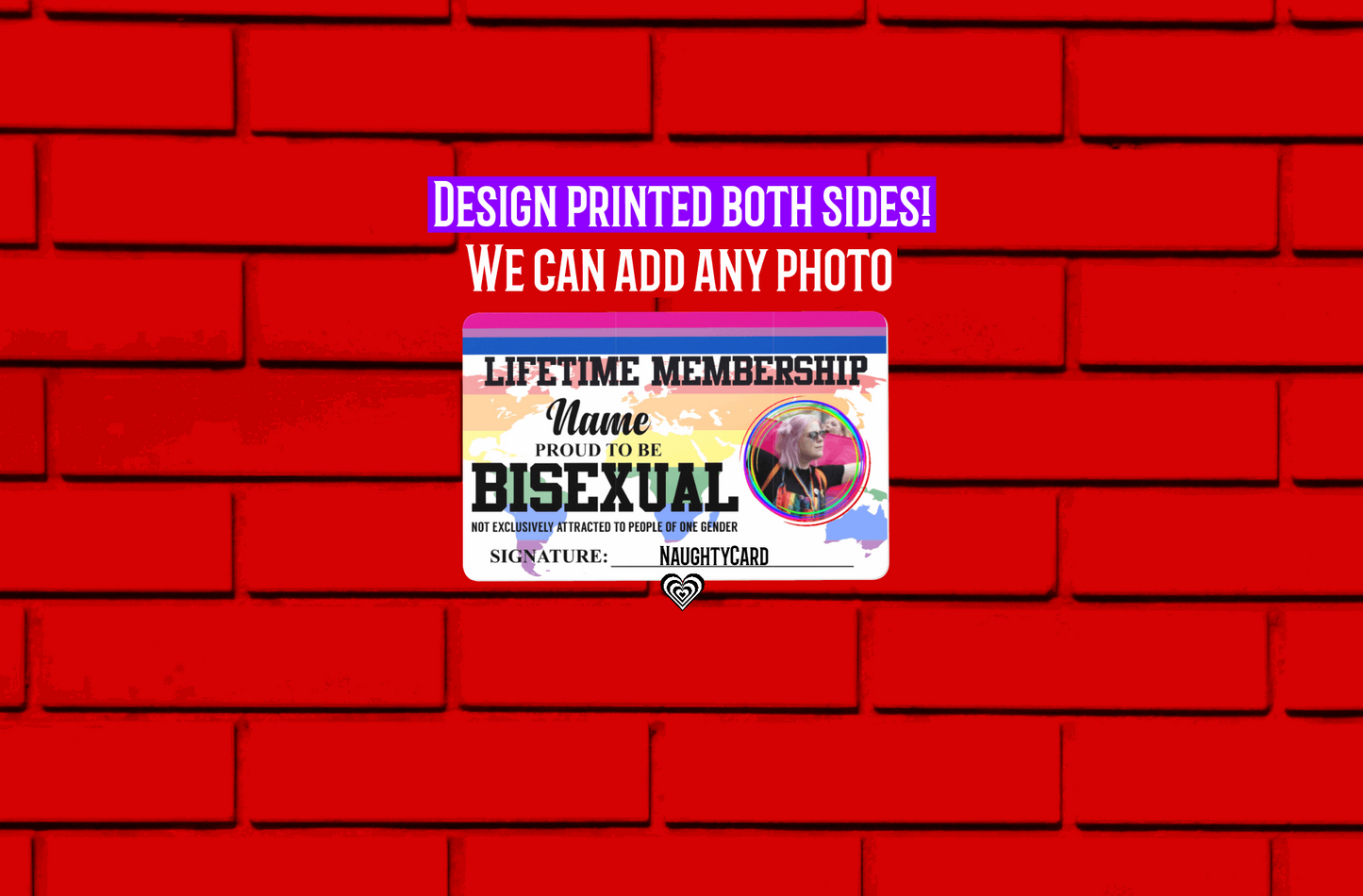 Bisexual Card, LGBTQ Membership Card