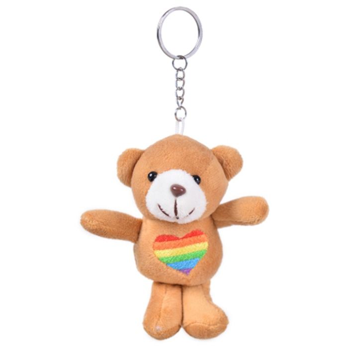 Pride Embroidered Teddy Bear Keyring