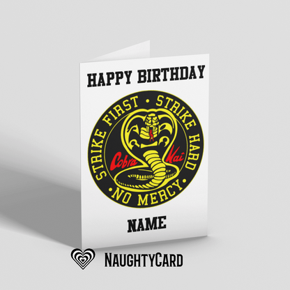 Cobra Kai Birthday Card From NaughtyCard