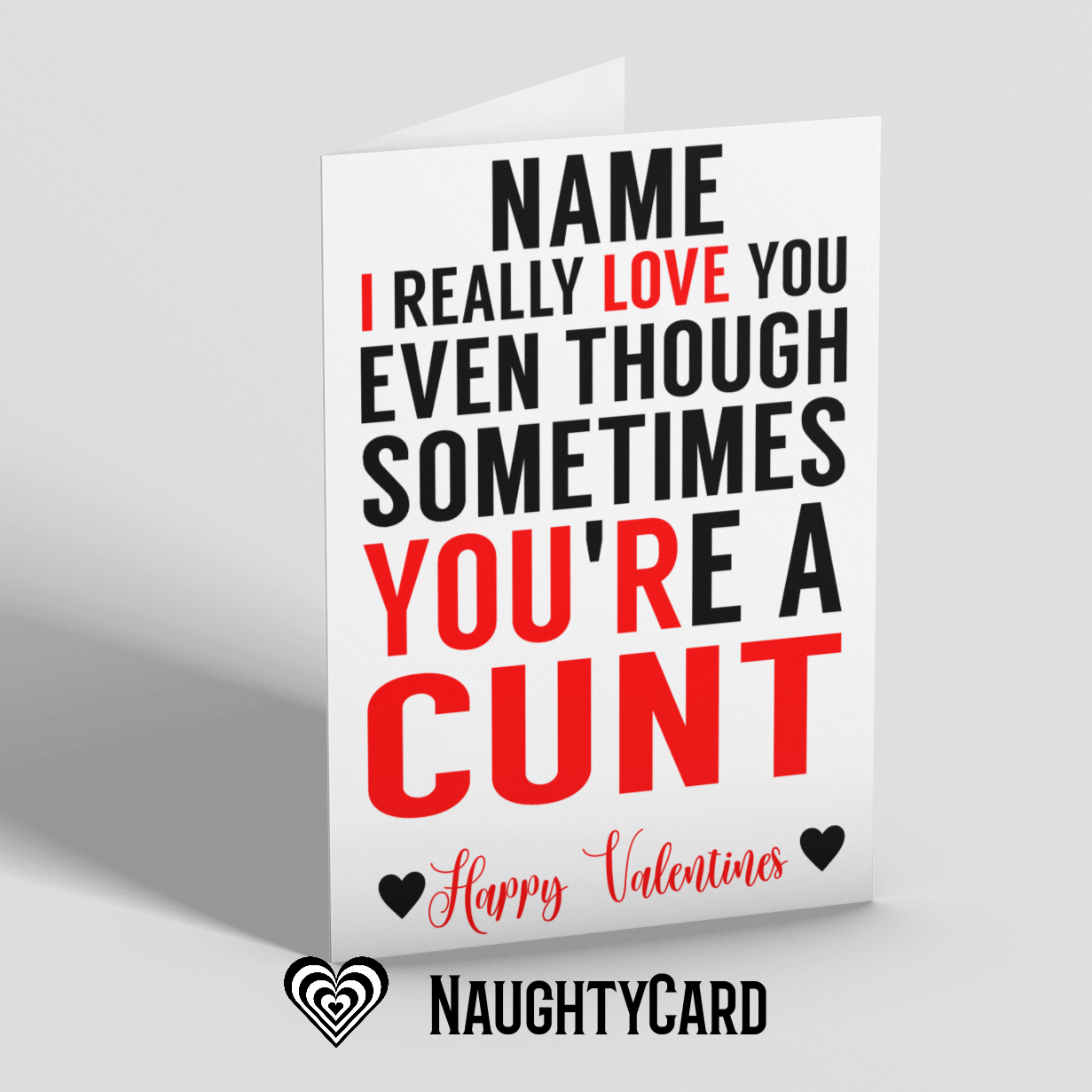 Funny Rude Valentine Card, Naughty Card, Swearing, Adult Card