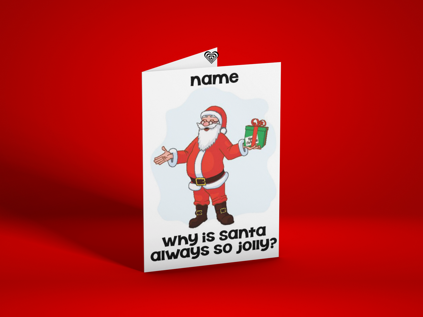 Jolly Santa Christmas Card