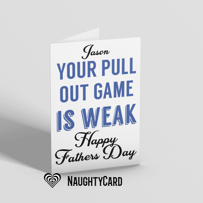 Rude Fathers Day Card - Personalised