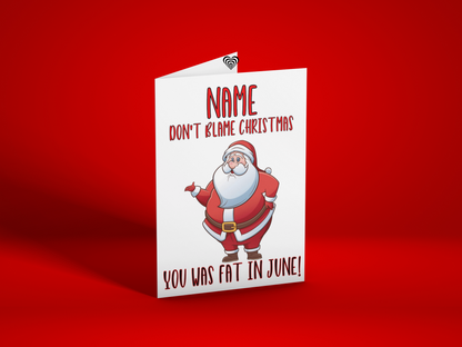 Don't Blame Christmas Card