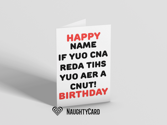 Funny Rude Birthday Card