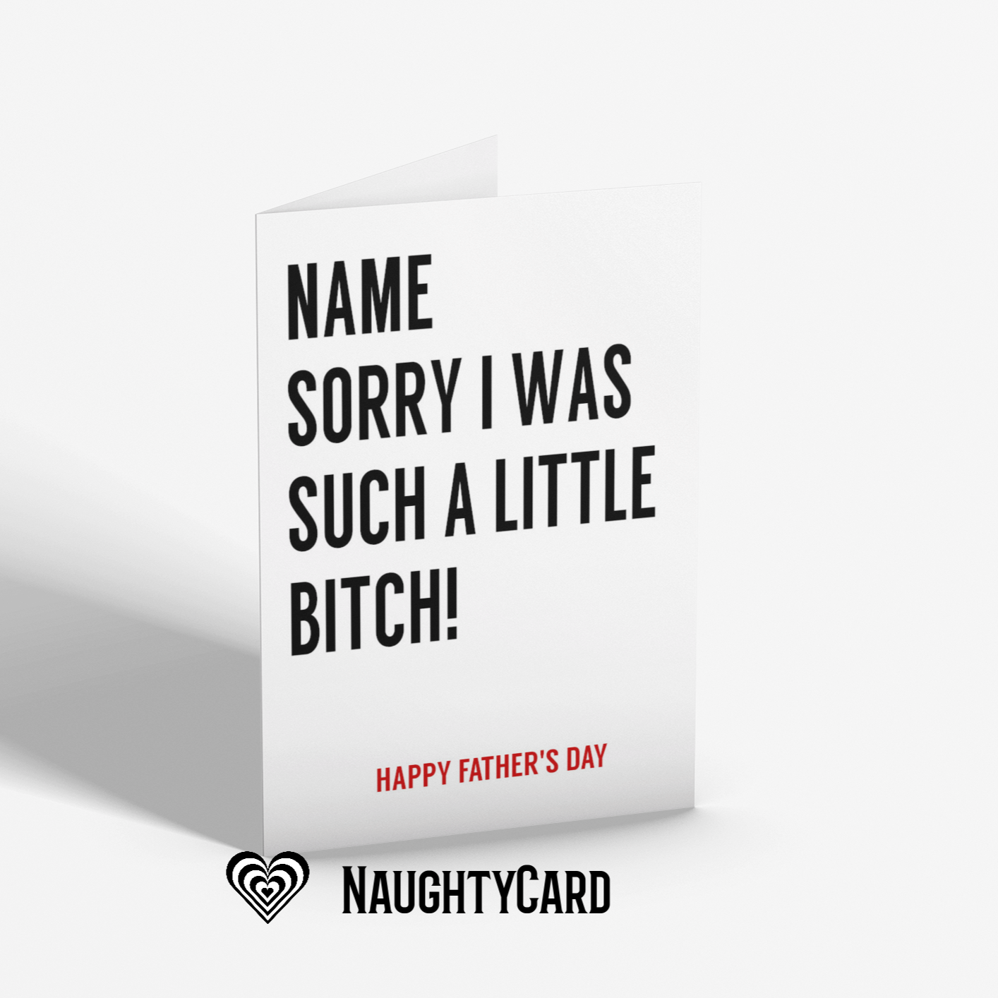 Naughty Card Fathers Day Card