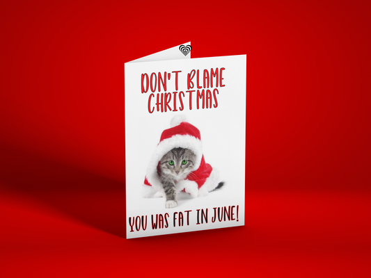 Fat In June Christmas Card