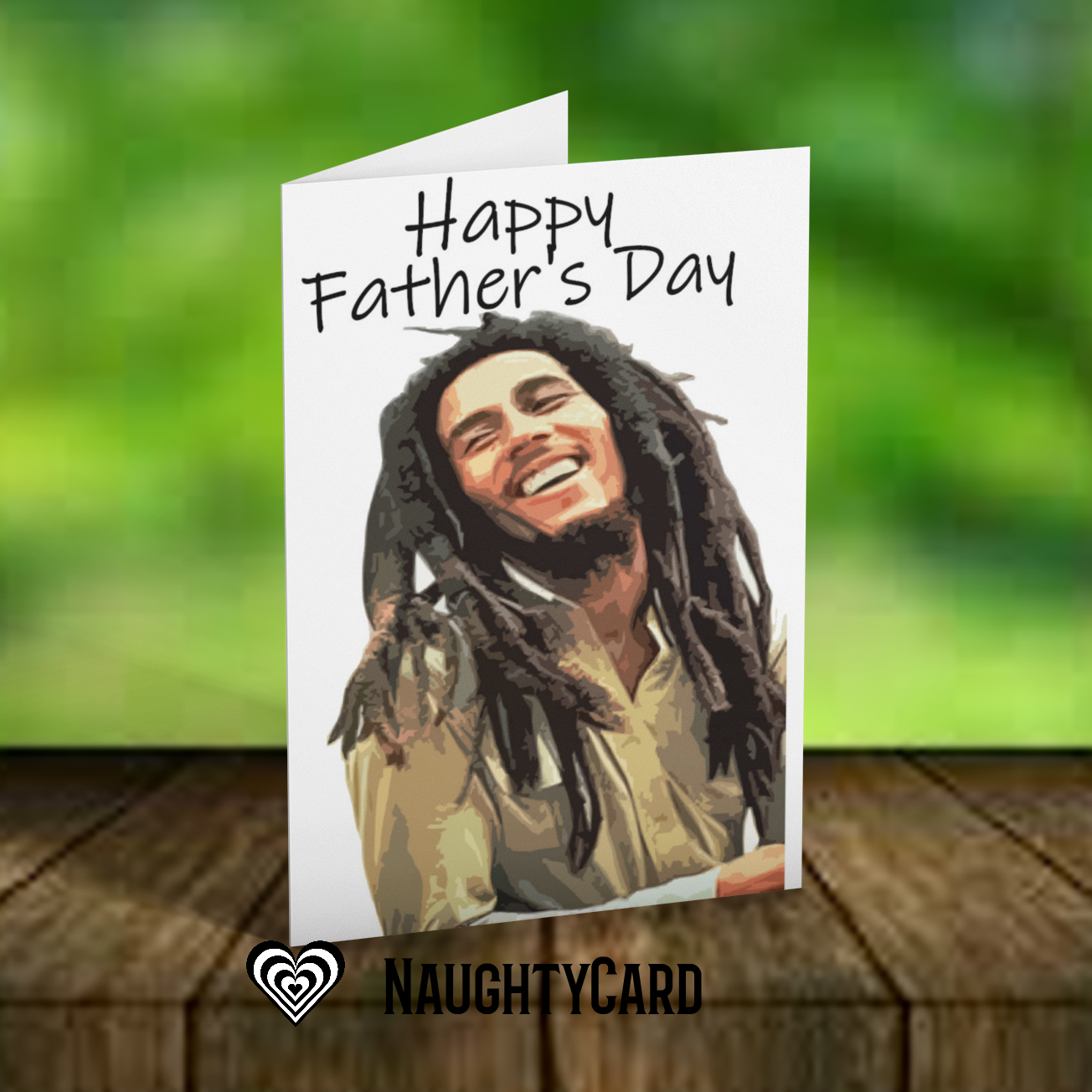 Personalsoed Fatehrs Day Card - Bob Marley - Naughty Card