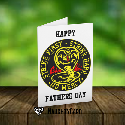 Cobra Kai Fathers Day Card Personalised