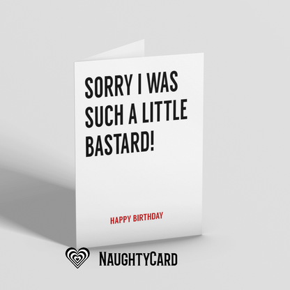 Little Bastard Birthday Card