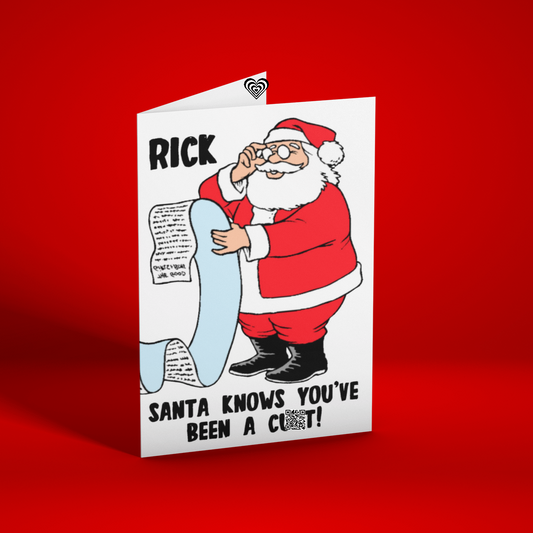 Funny Adult Christmas Card from Naughty Card