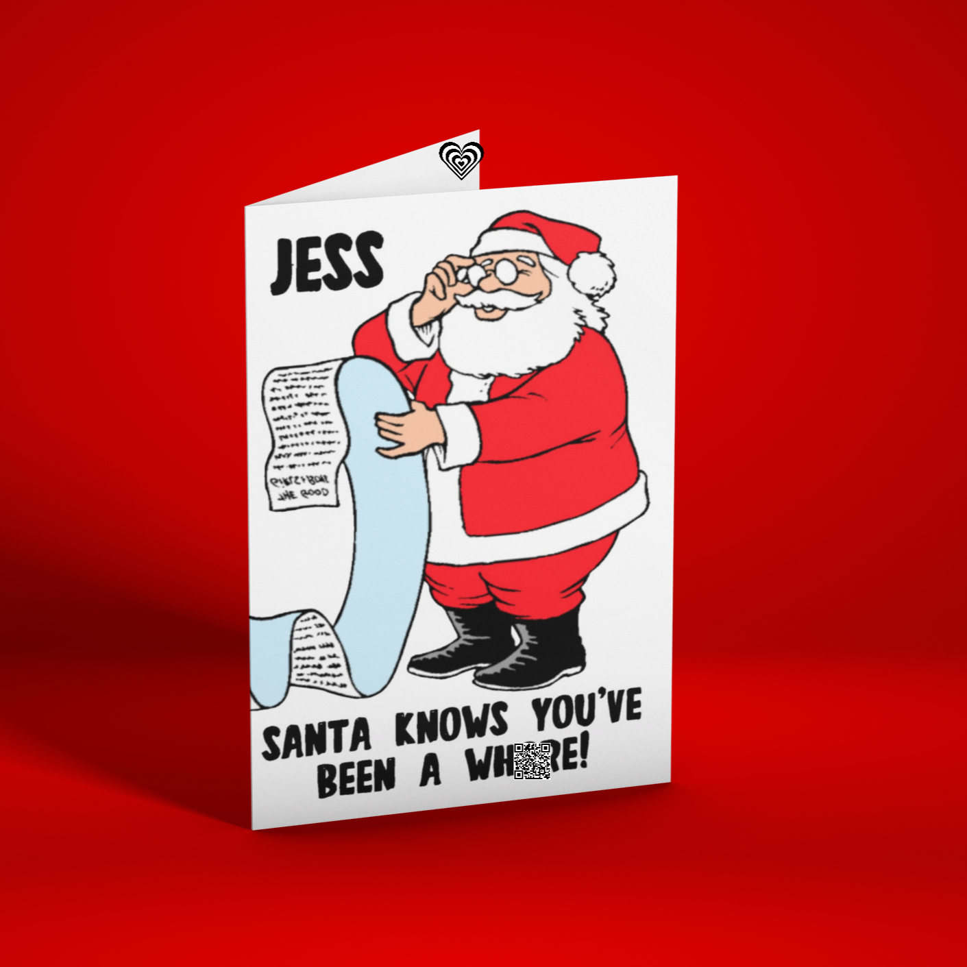 Funny Personalised Christmas Card from NaughtyCard. Rude Christmas Card. Swearing Christmas Card