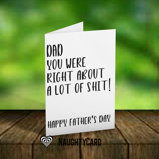 Fathers Day Card Naughty Card